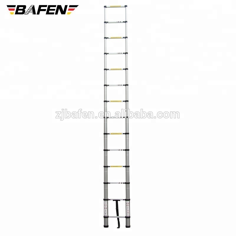 3.8m length single straight aluminum telescopic ladders high quality compact 13 step ladder