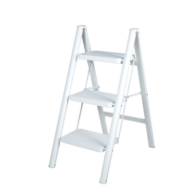 Household Ladder Folding White 3 step Multipurpose Iron Ladder