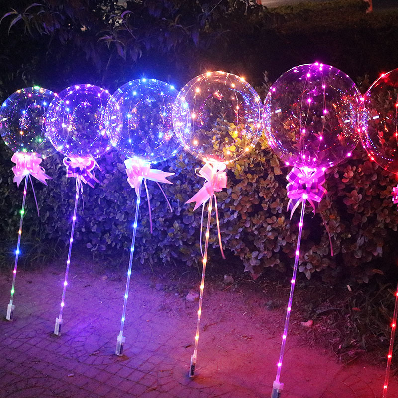 10 Inches Globos Round Shape Stretched Bobo Balloon Wholesale Party Decoration Clear Balloon Bobo Led Balloon