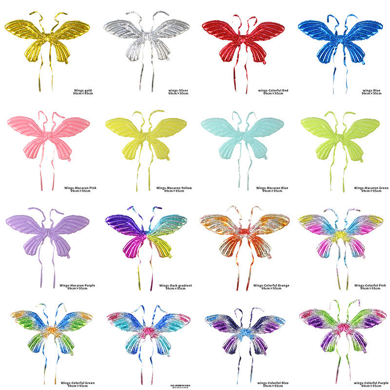 Wholesale  2023 Hot Selling New Product Butterfly Wing  Angle Foil Balloon Children Party Decoration  Birthday   Balloon