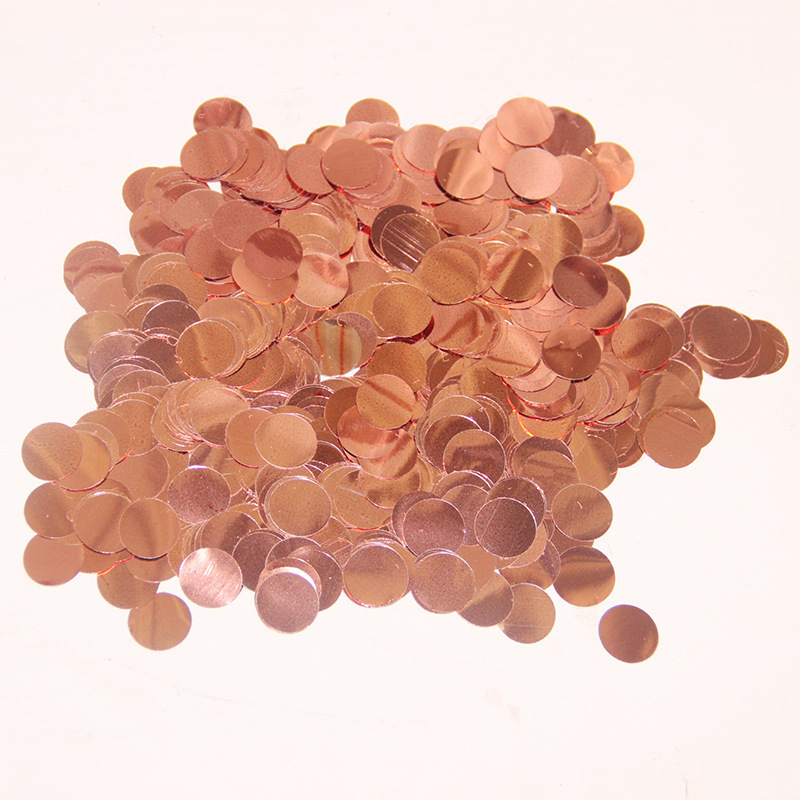 Wholesale Push Confetti 1.5cm Round Metallic Champagne Gold Confetti Circles Wedding Party Balloon Table Decorations