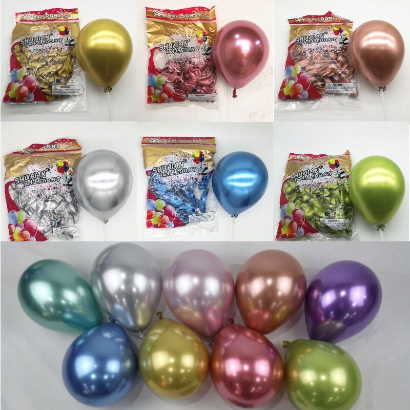 High Quality 12 Inch Latex Balloons 10inch Globos Metallic Balloon Chrome Balloon for Celebration