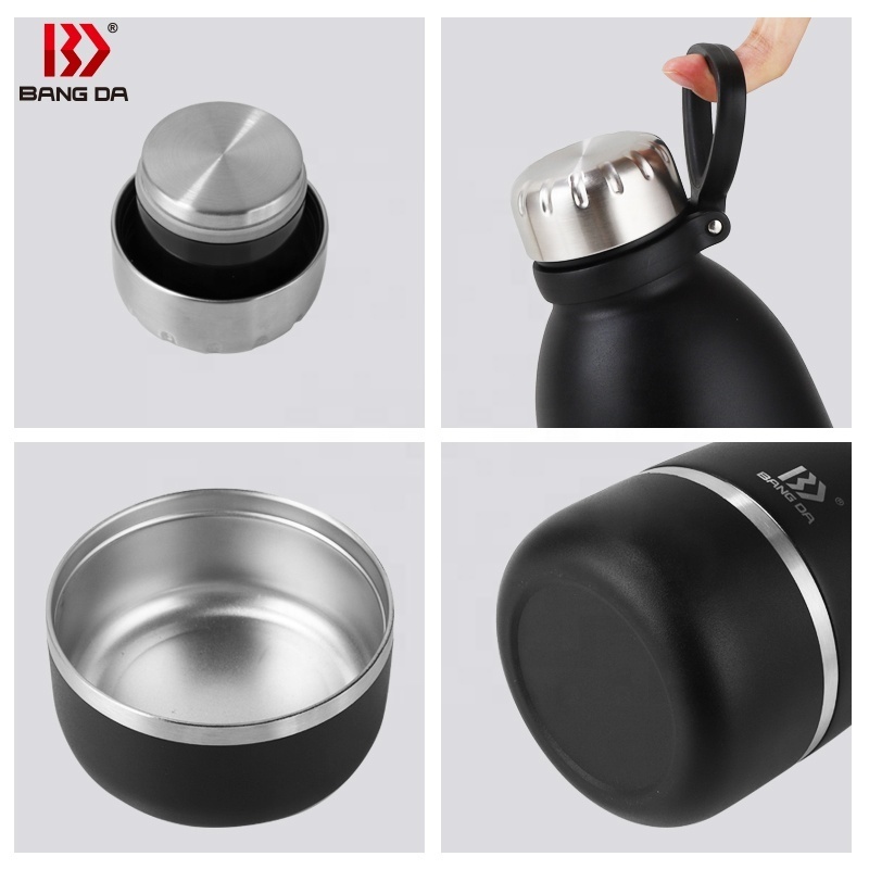 Branded Water Bottle Vacuum Flask with Bowl Design Portable Large Capacity Stainless Steel New Camping Gym Metal CLASSIC Outdoor