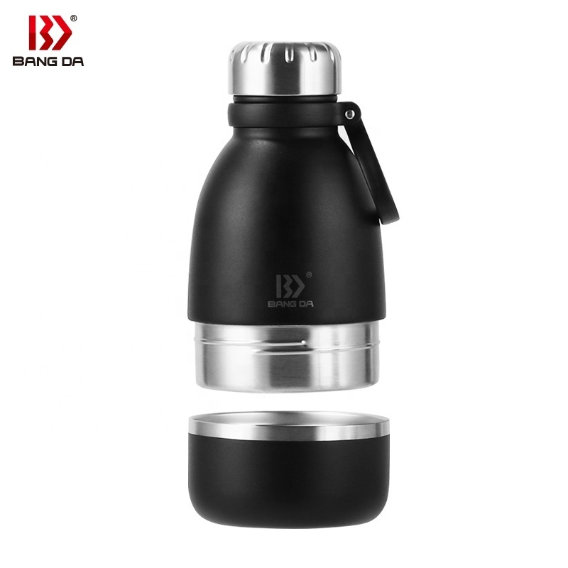 Branded Water Bottle Vacuum Flask with Bowl Design Portable Large Capacity Stainless Steel New Camping Gym Metal CLASSIC Outdoor