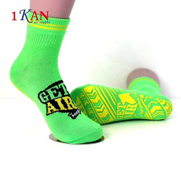 Get Air custom woven kids socks anti slip inflatable zone longer socks good quality