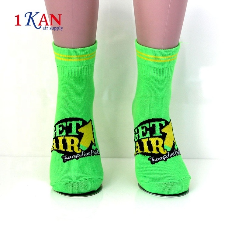 Get Air custom woven kids socks anti slip inflatable zone longer socks good quality