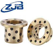 Oilless Copper Sleeve Round Flange Self Lubricating Bearing Brass  Inlaid Graphite Bushing Graphite Bushings