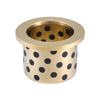 Self Lubricating Bearing  brass with graphite bronze flanged bearing bushings