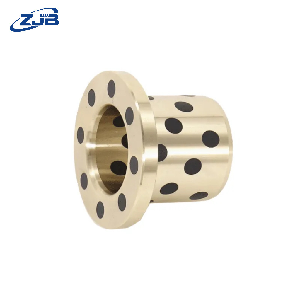 Self Lubricating Bearing  brass with graphite bronze flanged bearing bushings