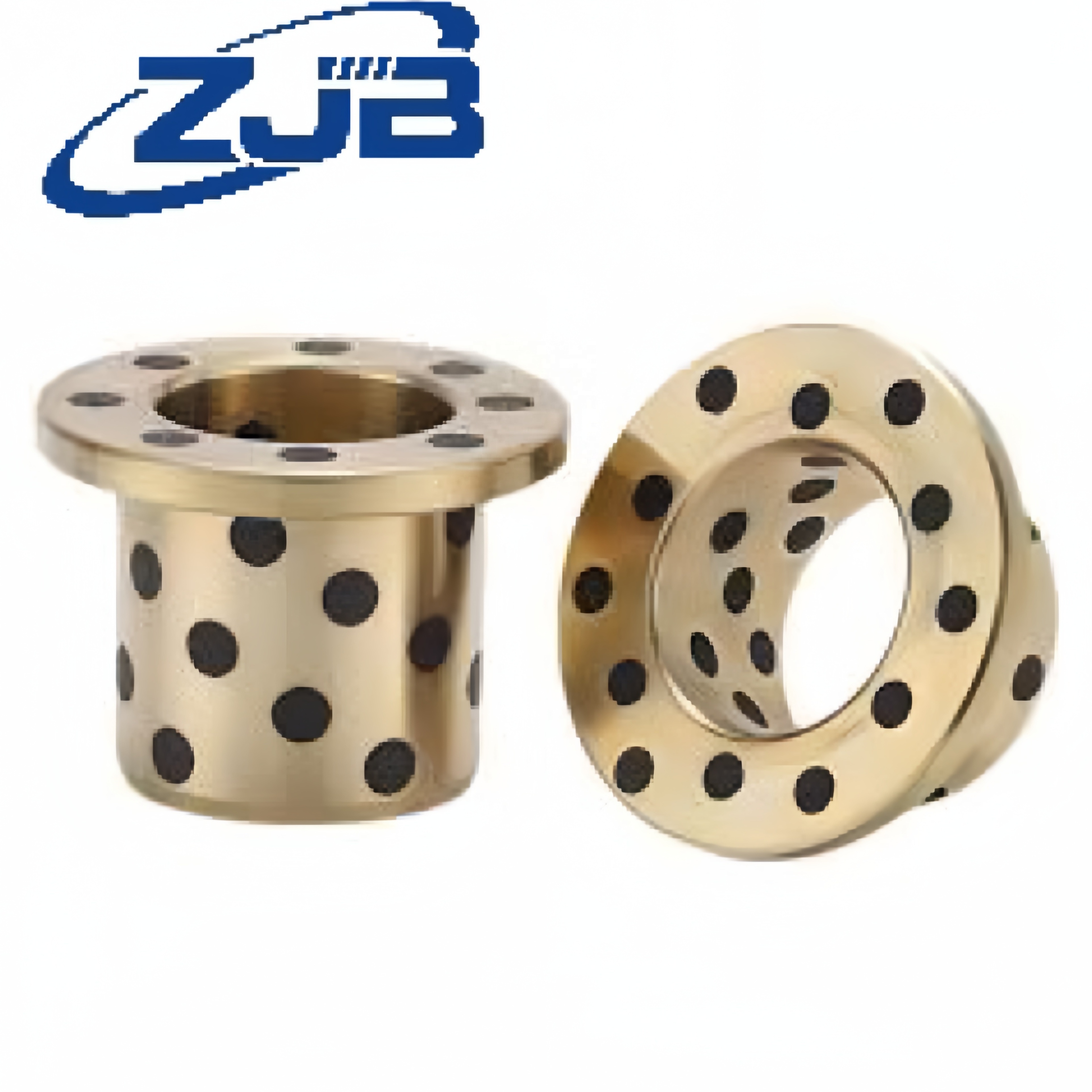 Heavy equipment oil-free self-lubricating bushings Flange plain bearings Bronze graphite bushings