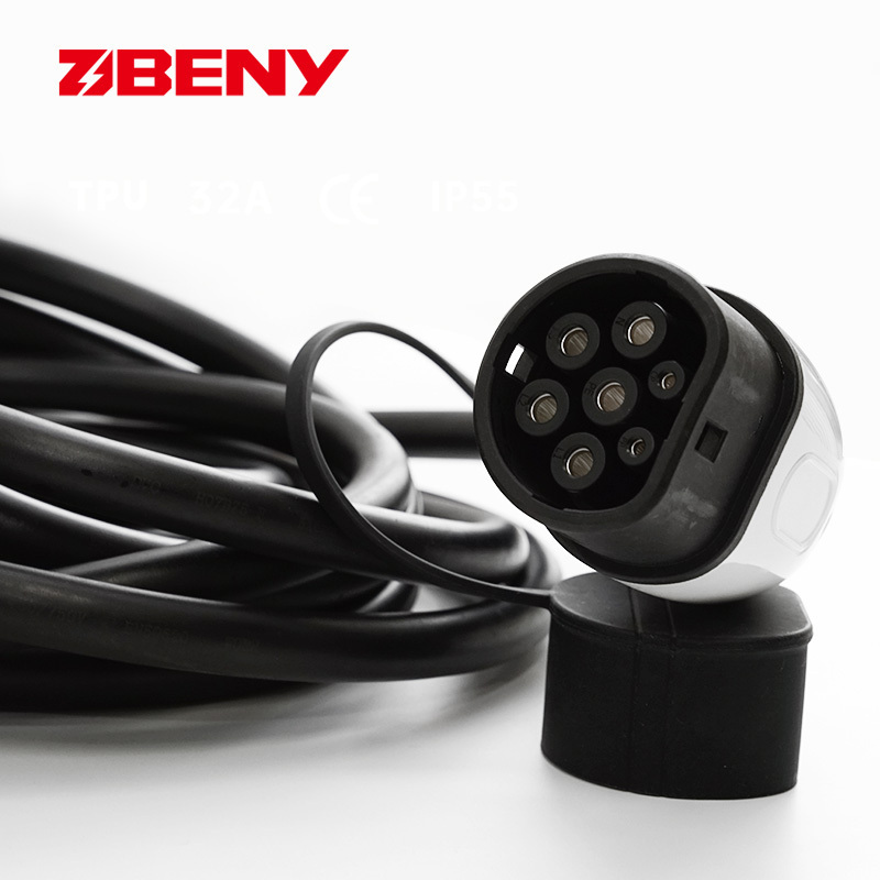 Beny Oem Mode 3 Home Portable Ev Car Charger Cable 22kw 7kw Electric Vehicle Charging Cable Type 2 To Type 2,J1772 ,GB/T