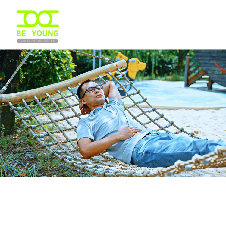 Variable Width Hammock Custom Pattern Classic Swings Patio Furniture Swing Bed Twisted Cord For Garden Eco-Friendly