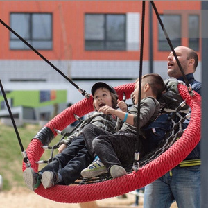 Best Quality Outdoor Playground Rope Net Swing Seat Kid Children Big Round Bird Nest Safe Commercial Outside Garden Park Yard