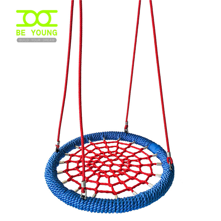 Best Quality Outdoor Playground Rope Net Swing Seat Kid Children Big Round Bird Nest Safe Commercial Outside Garden Park Yard