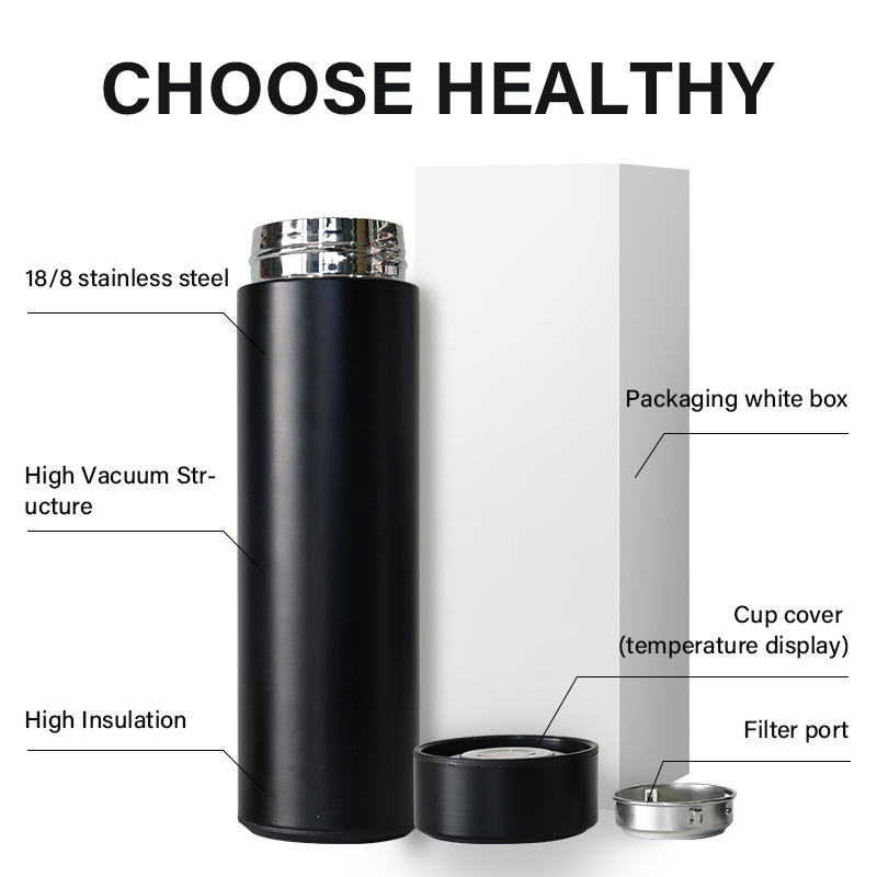 500ml Intelligent Digital Termos LED Temperature Display Stainless Steel Smart Vacuum Flask Insulated Thermos Water Bottle