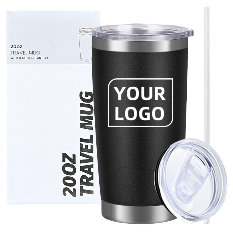 Wholesale Bulk YEtys Custom Logo 20oz 30oz Stainless Steel Vacuum Insulated Coffee Tumblers Travel Mugs With Straw And Lid