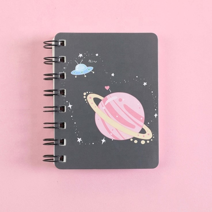 Custom Print White paper Soft Cover School Exercise Book Pocket Notebook A6 Spiral Notebook