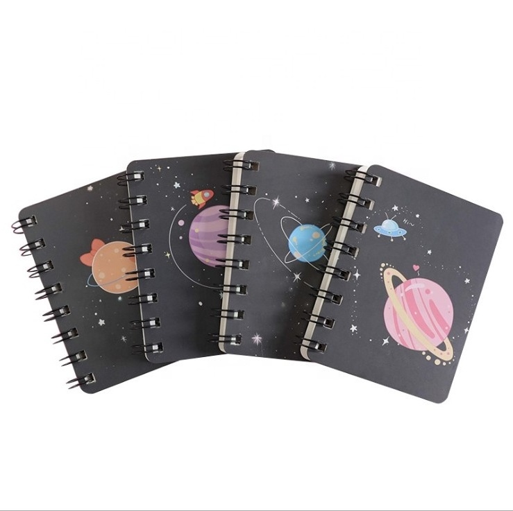 Custom Print White paper Soft Cover School Exercise Book Pocket Notebook A6 Spiral Notebook