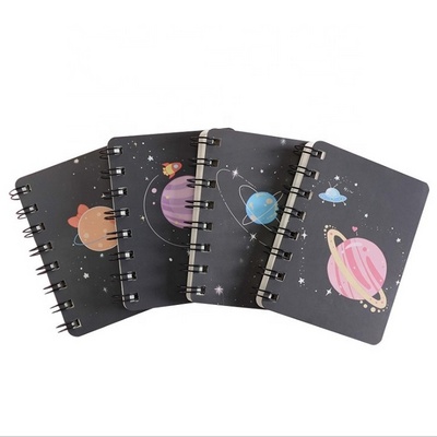 Custom Print White paper Soft Cover School Exercise Book Pocket Notebook A6 Spiral Notebook