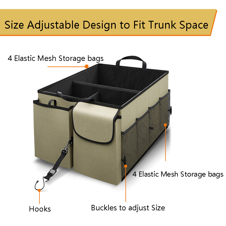 Large Heavy Duty Foldable  Cargo Box For Suv Truck Van Organizer Car Accessories Organizer Car Boot Organiser Trunk Storage