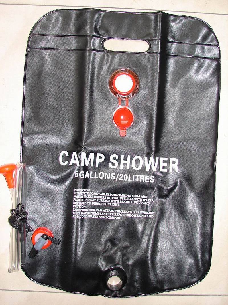 Spot wholesale 20L Portable camping shower Solar Water Heater Outdoor Other Camping gear