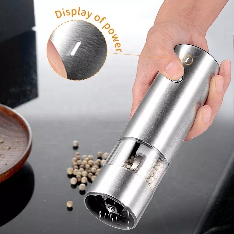 Electric Rechargeable Pepper Mill And Salt Grinder Set  With Ceramic Mechanism