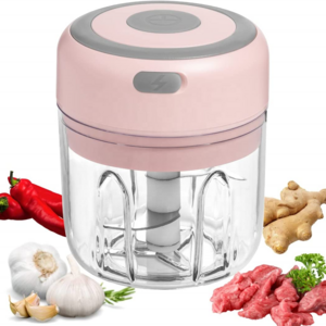 250ML Rechargeable Portable and Cordless Mini Food Processor  Electric Garlic Chopper with Stainless Steel Blade