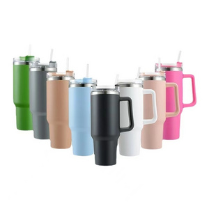 Modern  insulated coffee cup to keep warm or cold car bottle stainless steel thermos mug cup with lid and straw