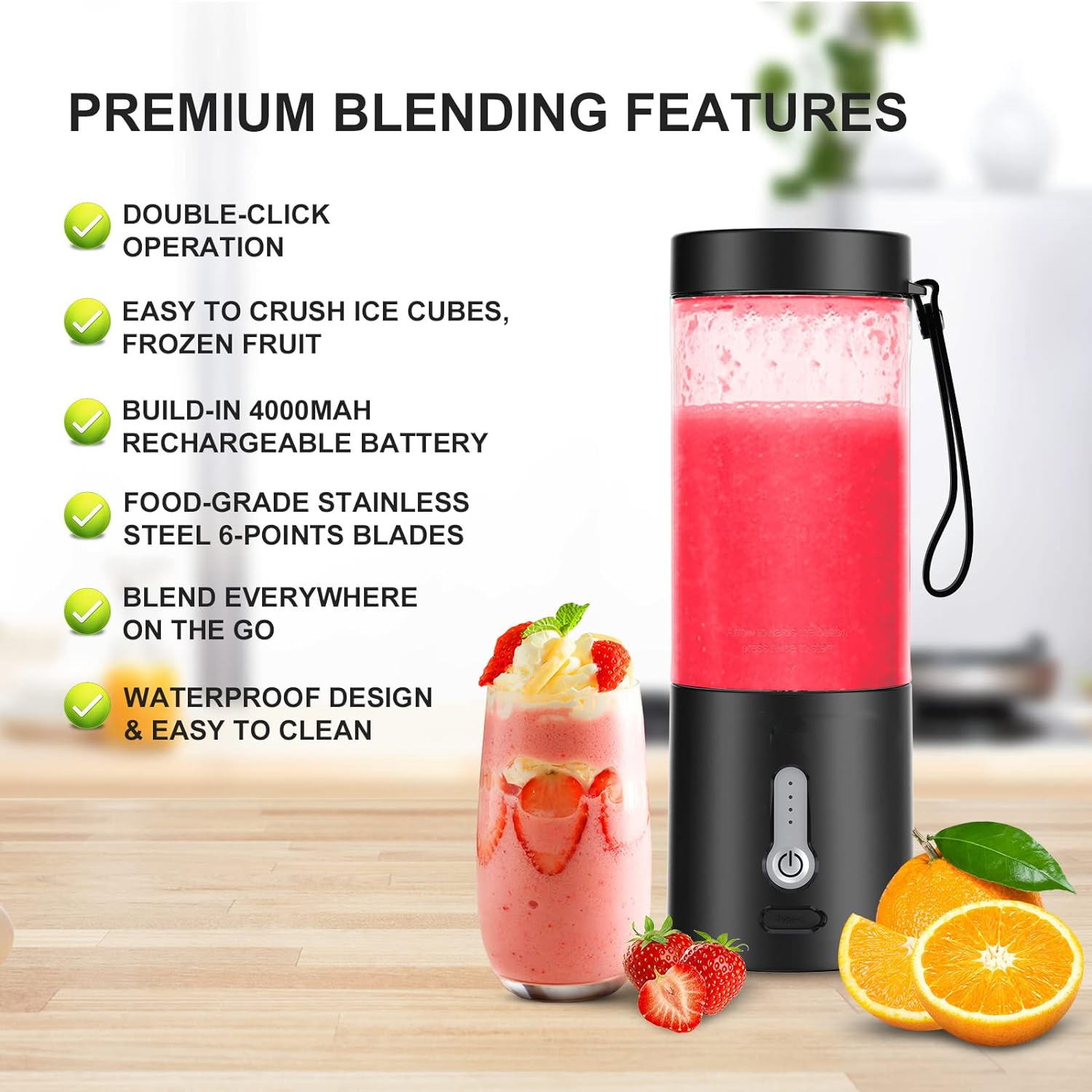 Home Smart Application Mini Personal Electric Blender USB Portable Rechargeable Blender