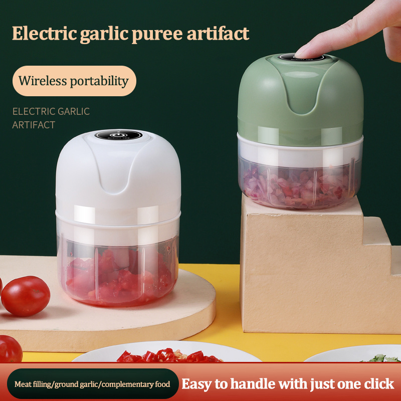 250 ML electric mini food Processor Wireless Portable Rechargeable Vegetable Processor Electric Mini Garlic Food Chopper