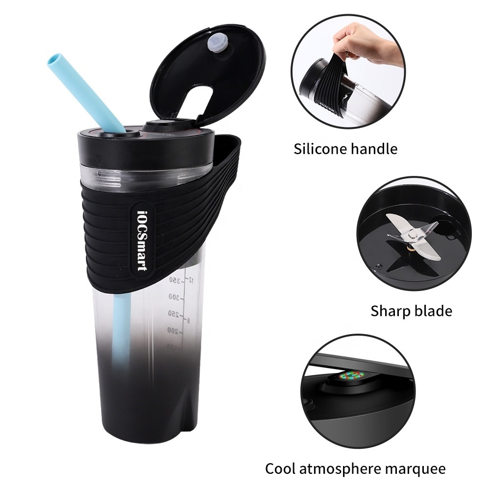 6 Blades Portable Blenders Mini Mixer Juicer Extractor Electric Usb Smoothie Portable Blenders With Straw