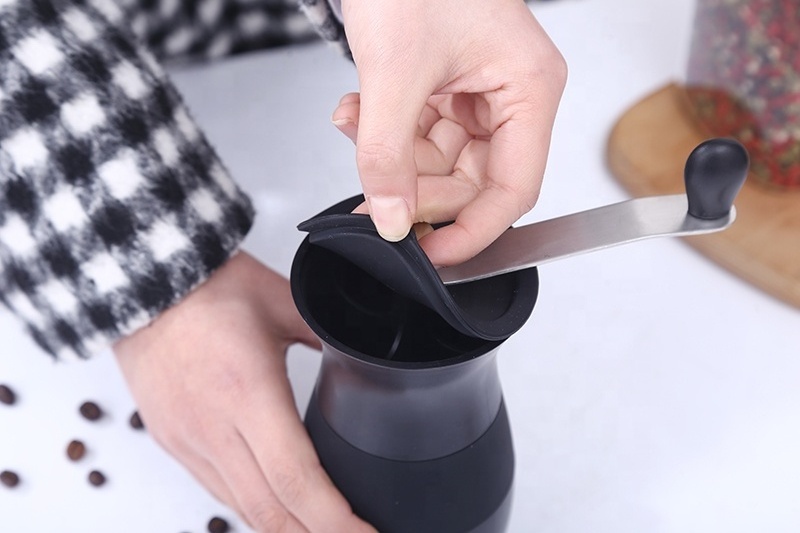 Adjustable Hand Ceramic core Coffee Bean Mill portable Manual Coffee Grinder with Glass Bottle Jar