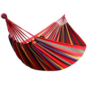 Portable Outdoor Hammock Garden Sports Home Travel Camping Swing Canvas Stripe Hang Bed Hammock