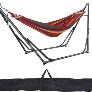 BODI Double Hammock Two Person Adjustable Hammock Bed with Space Saving Steel Stand