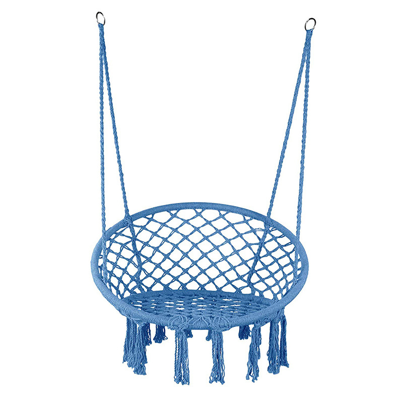 BODI Round rope hammock nest outdoor garden macrame web round swing chair