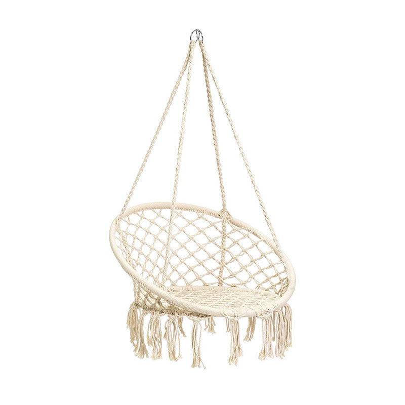 BODI Round rope hammock nest outdoor garden macrame web round swing chair