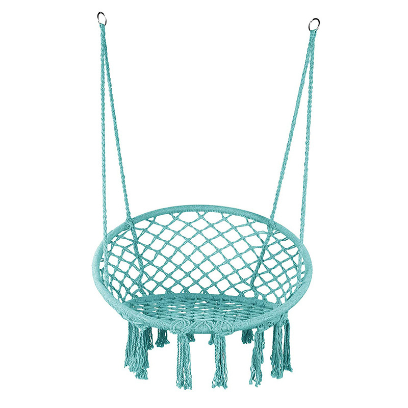 BODI Round rope hammock nest outdoor garden macrame web round swing chair