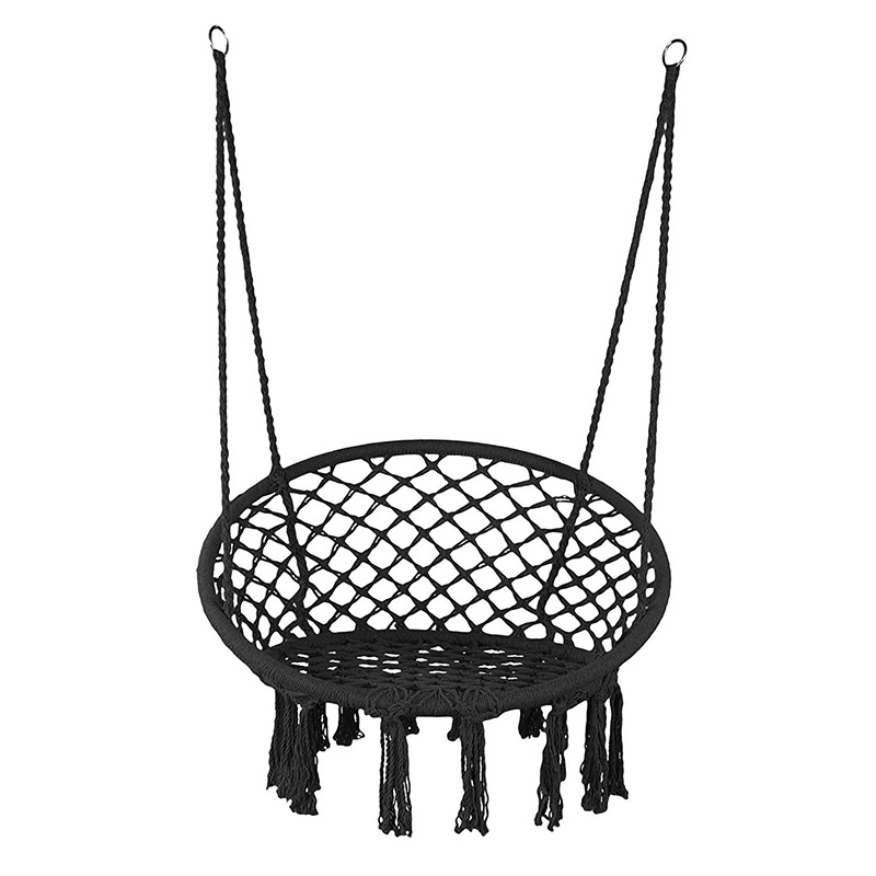 BODI Round rope hammock nest outdoor garden macrame web round swing chair