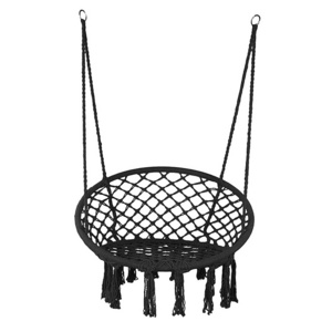 BODI Round rope hammock nest outdoor garden macrame web round swing chair