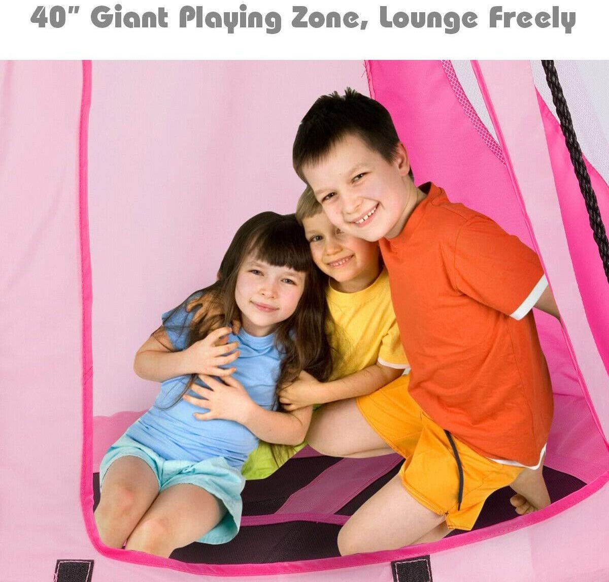 BODI Hot Sale 2 in 1 Kids Detachable Hanging Chair Swing Tent Set Hammock Nest Pod Hanging Swing Seat for Boys/Girls