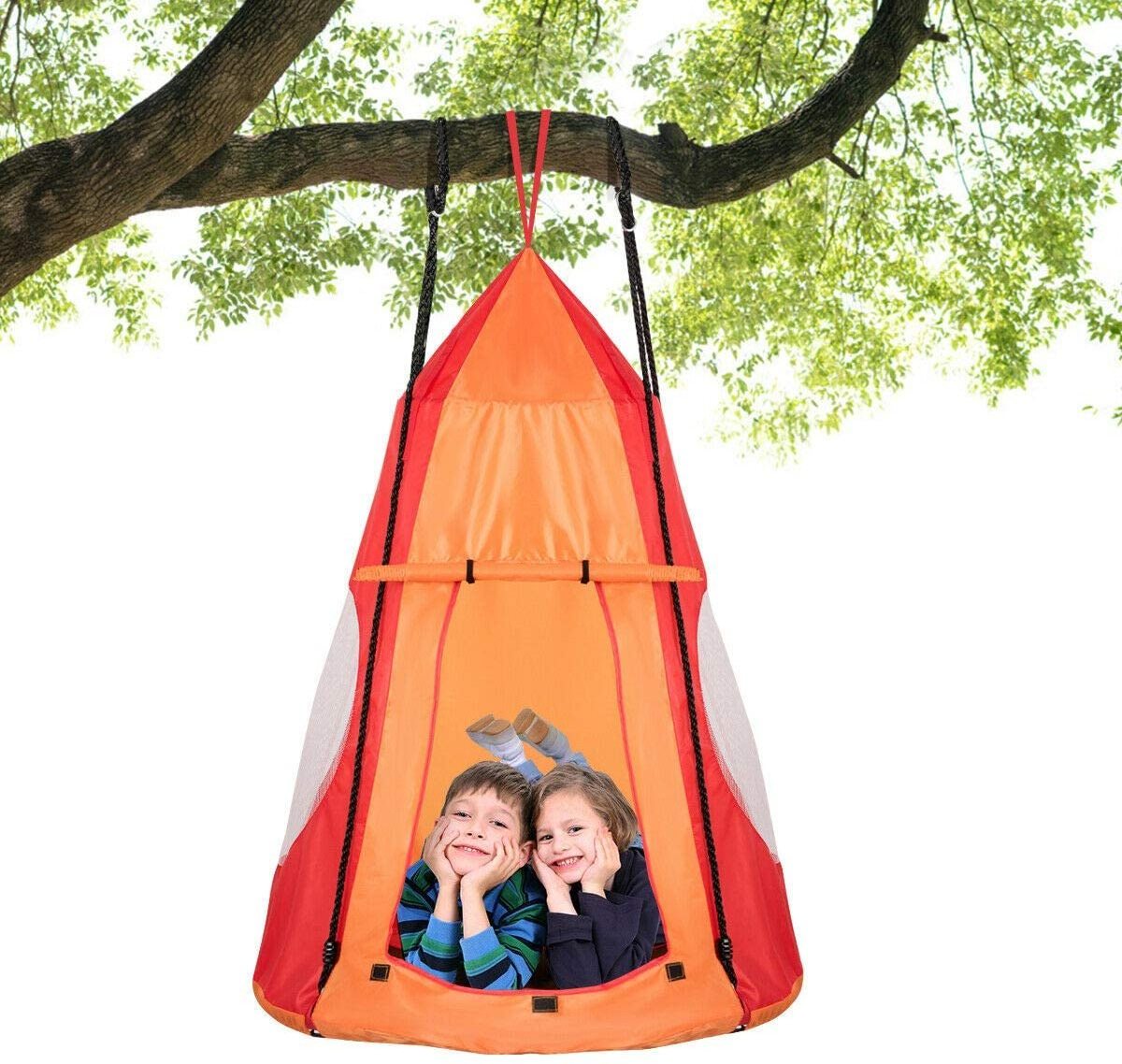 BODI Tree Swing Tent Hanging Canopy Tree Tent for Kids, Hanging Tree House Tent Waterproof Portable Indoor or Outdoor Use