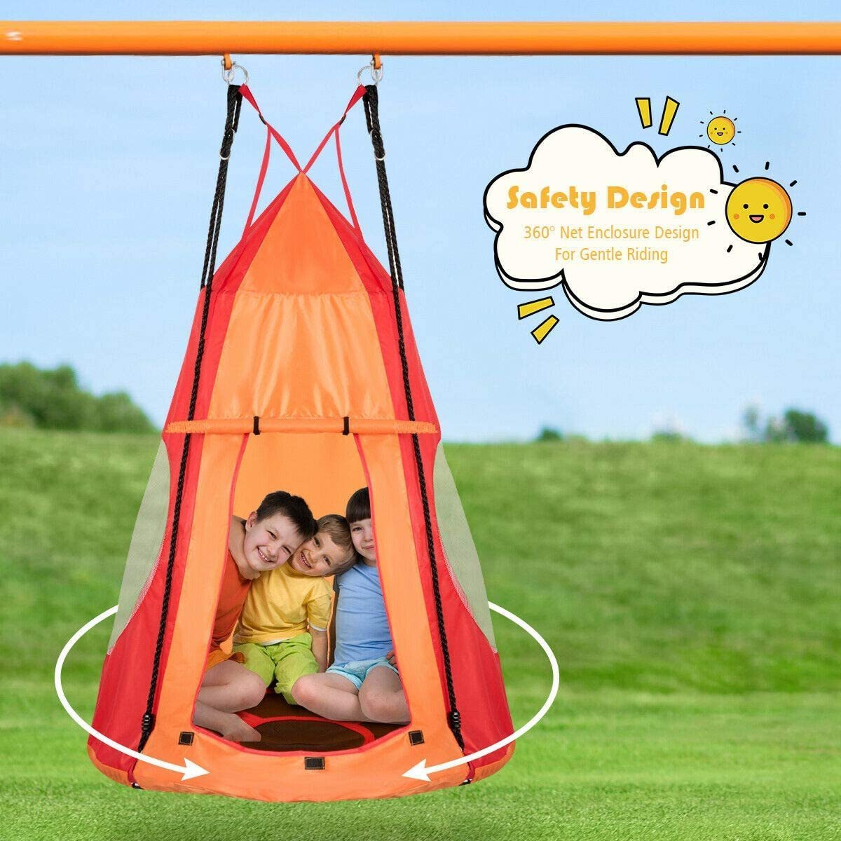 BODI Tree Swing Tent Hanging Canopy Tree Tent for Kids, Hanging Tree House Tent Waterproof Portable Indoor or Outdoor Use