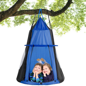 BODI Kids Hanging Chair Swing Tent Set 1-2 Kids Outdoor Home Mosquito Net Parachute Hammock Camping Hanging Sleeping Bed