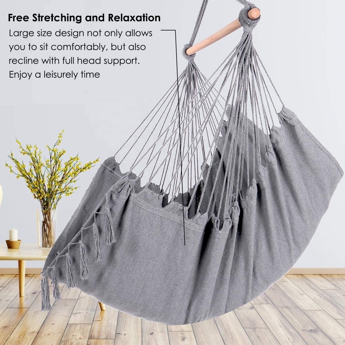 BODI Wholesale Gray Garden Large Swing Hanging Hammock Chair