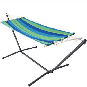 BODI Outdoor Patio Garden Balcony Free Standing Hammock with Metal Frame Standing