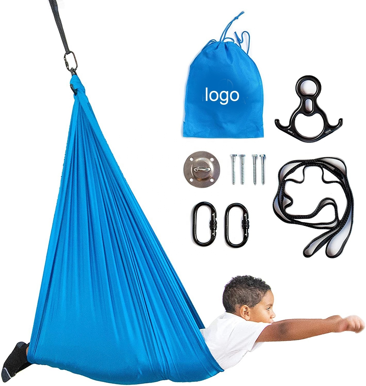 BODI Hot Sale Indoor Sensory Swing For Kids Single Layer Therapy Swing Children Hammock