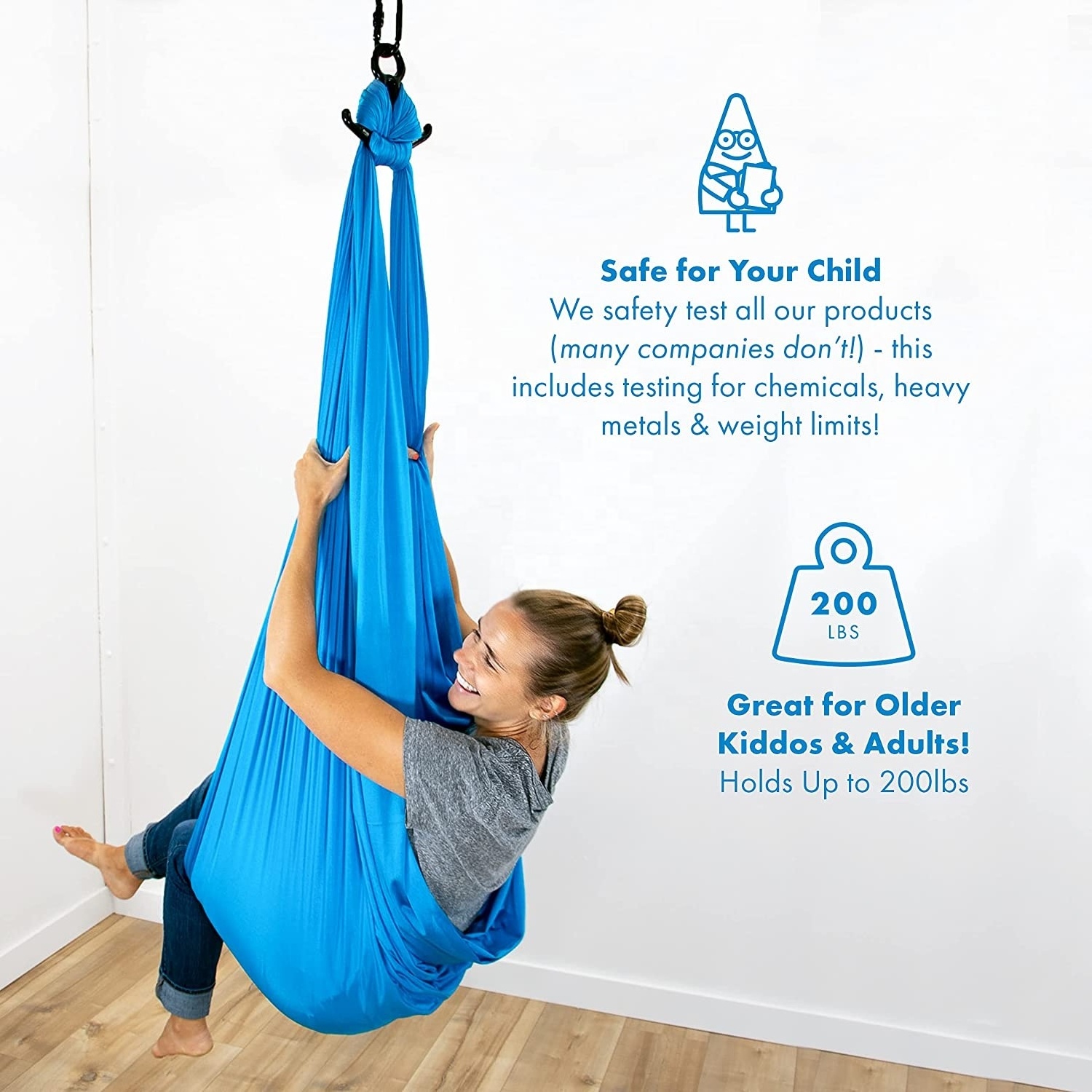 BODI Hot Sale Indoor Sensory Swing For Kids Single Layer Therapy Swing Children Hammock