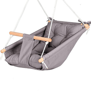 BODI Canvas Baby Hammock Swing Crib with Safety Belt and mounting Hardware for Baby Birthday Gift