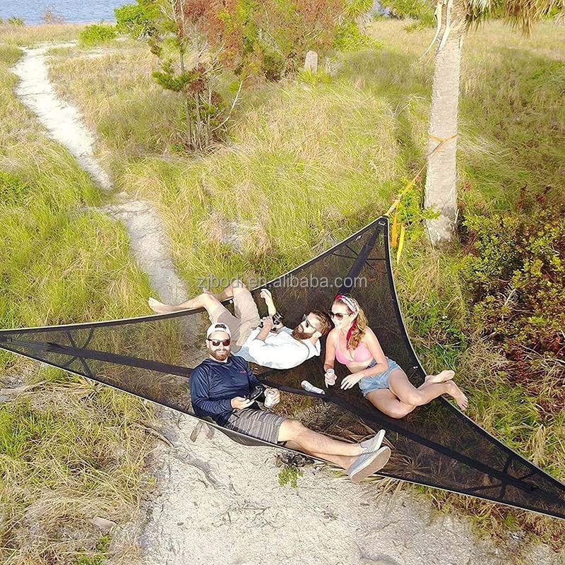 BODI Multi Person Portable 3 Point Camping Hammock Giant Aerial Camping Hammock Tree Houase Air Sky Tent BestSuppliers