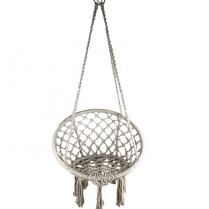 BODI  Macrame Hanging Pet Hammock Chair Small Round Kids Basket Swing Cat Dog Hammock Swing Chair